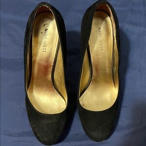 Nine West Black Suede Heels